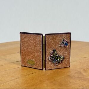 (SOLD) (Sold) Jay Strongwater Enameled Travel Folding Picture Frame Swarovski Bu